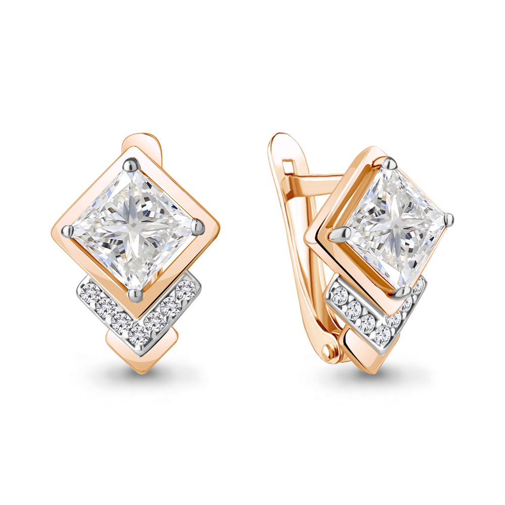 

Серьги из серебра с фианитом Aquamarine Aquamarine 49370А_925_з, 49370А_925_з