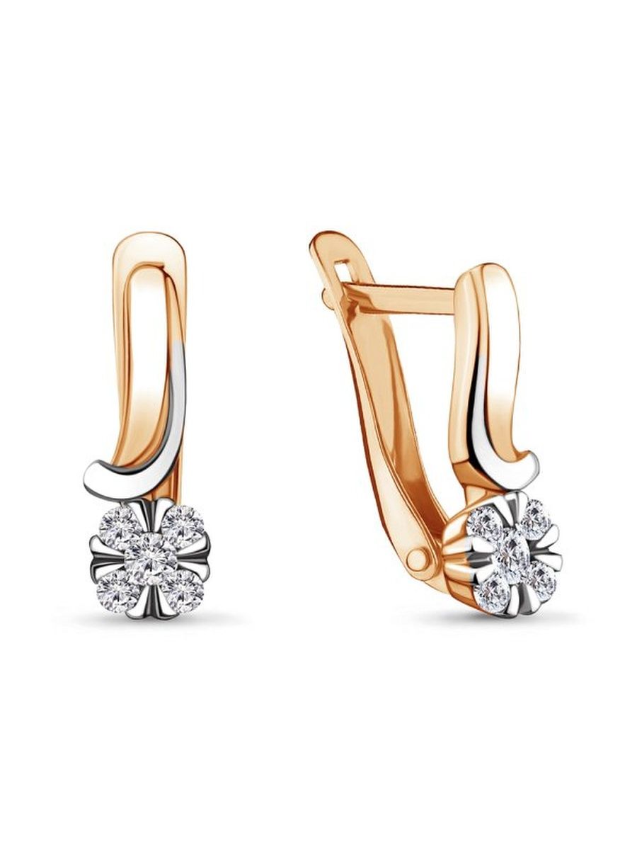 

Серьги из золота TEO MAORI 848335А.1, фианит, 848335А.1