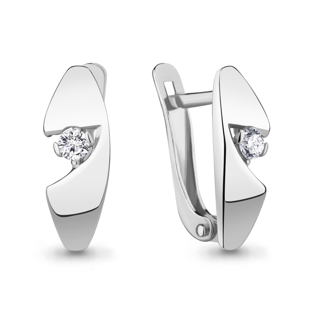 

Серьги из серебра с фианитом Aquamarine Aquamarine 49362А_925_р, 49362А_925_р