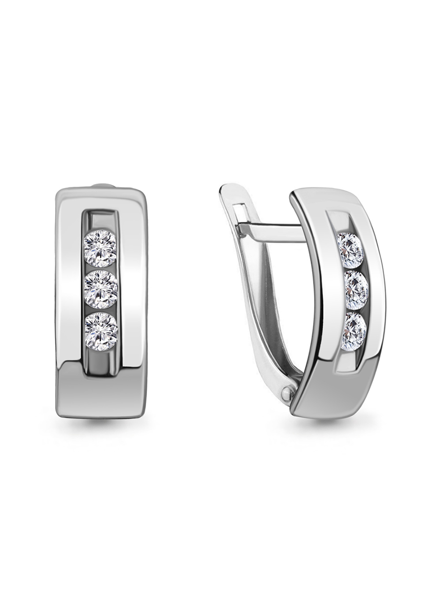 

Серьги из серебра с фианитом Aquamarine Aquamarine 49360А_925_р, 49360А_925_р