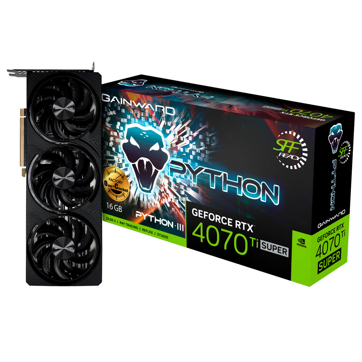 

Видеокарта Gainward NVIDIA RTX4070Ti SUPER PYTHON III OC (NED47TSS19T2-1043T), RTX4070Ti SUPER PYTHON III OC