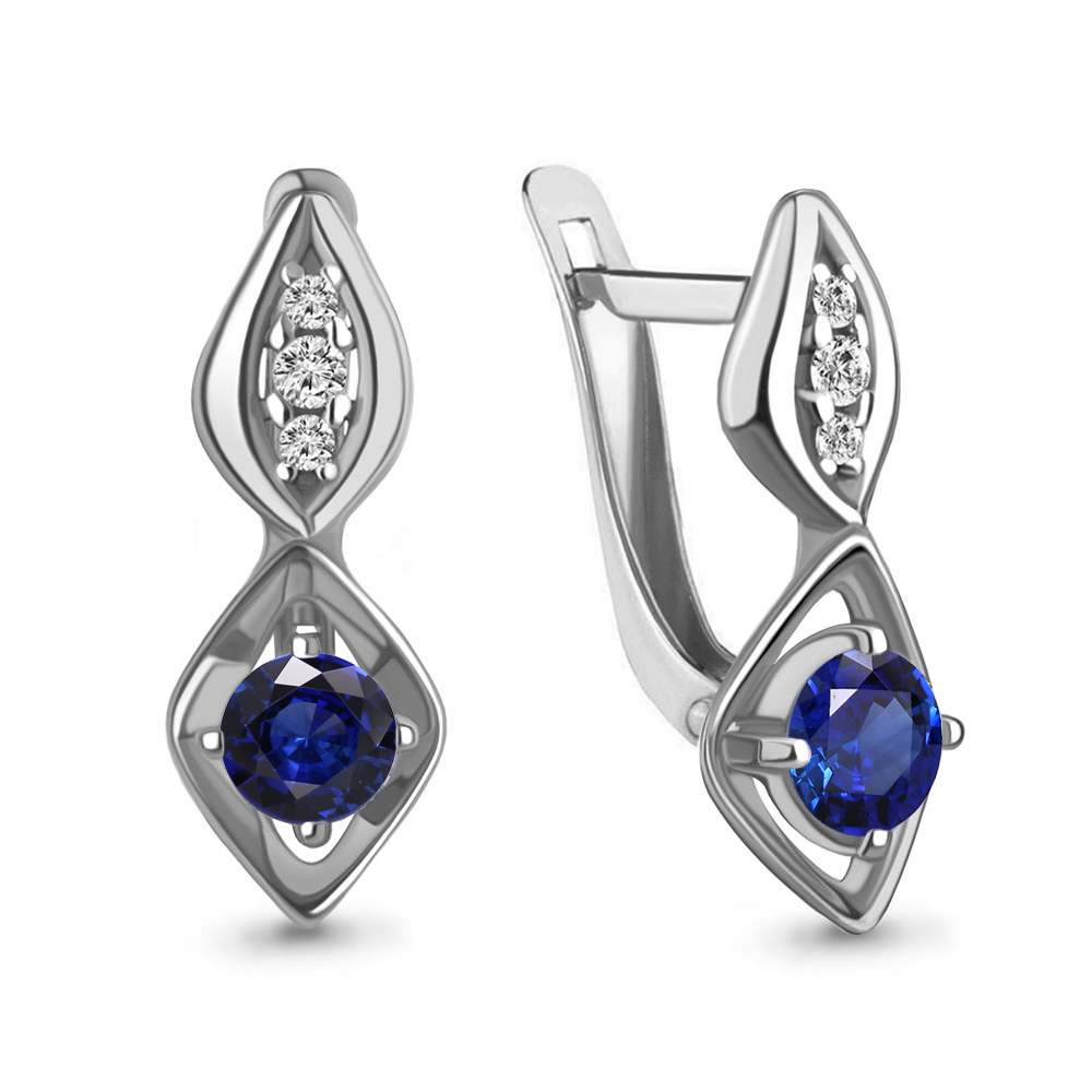 

Серьги из серебра с фианитом Aquamarine Aquamarine 49356Б_925_р, 49356Б_925_р