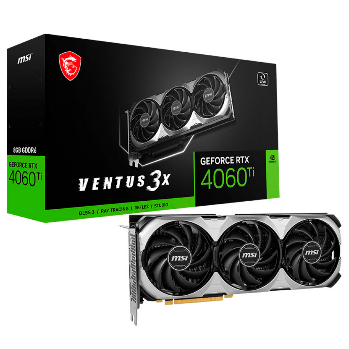 

Видеокарта MSI NVIDIA RTX4060Ti VENTUS (RTX 4060 Ti VENTUS 3X E 8G.), RTX4060Ti VENTUS