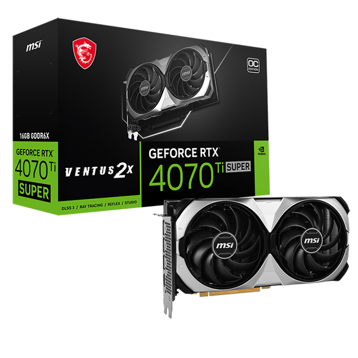 

Видеокарта MSI NVIDIA RTX4070Ti SUPER VENTUS (RTX 4070 Ti SUPER 16G VENTUS 2X OC), RTX4070Ti SUPER VENTUS