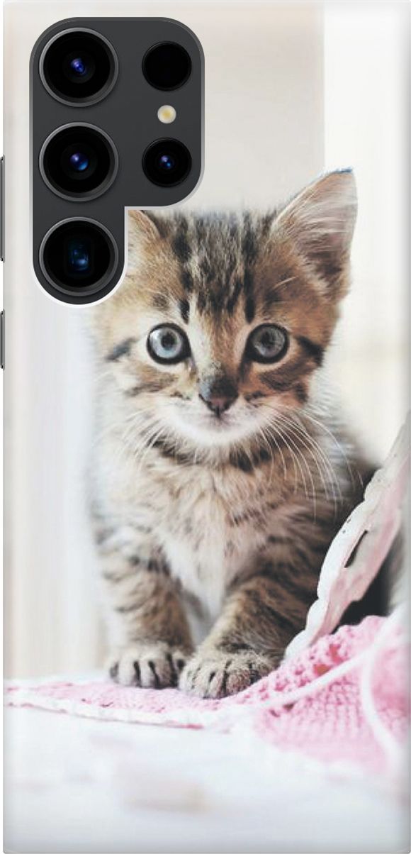 

Чехол на Samsung Galaxy S23 Ultra "Милый котенок", Белый;коричневый, 158335