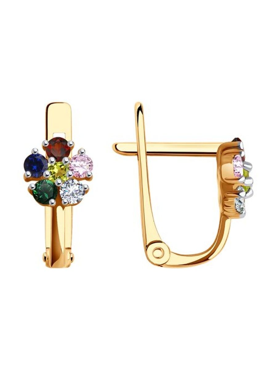 

Серьги из золота TEO MAORI 8200030, фианит, 8200030