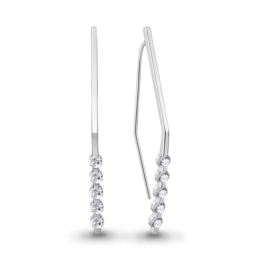 

Серьги из серебра с фианитом Aquamarine Aquamarine 49346А_925_р, 49346А_925_р