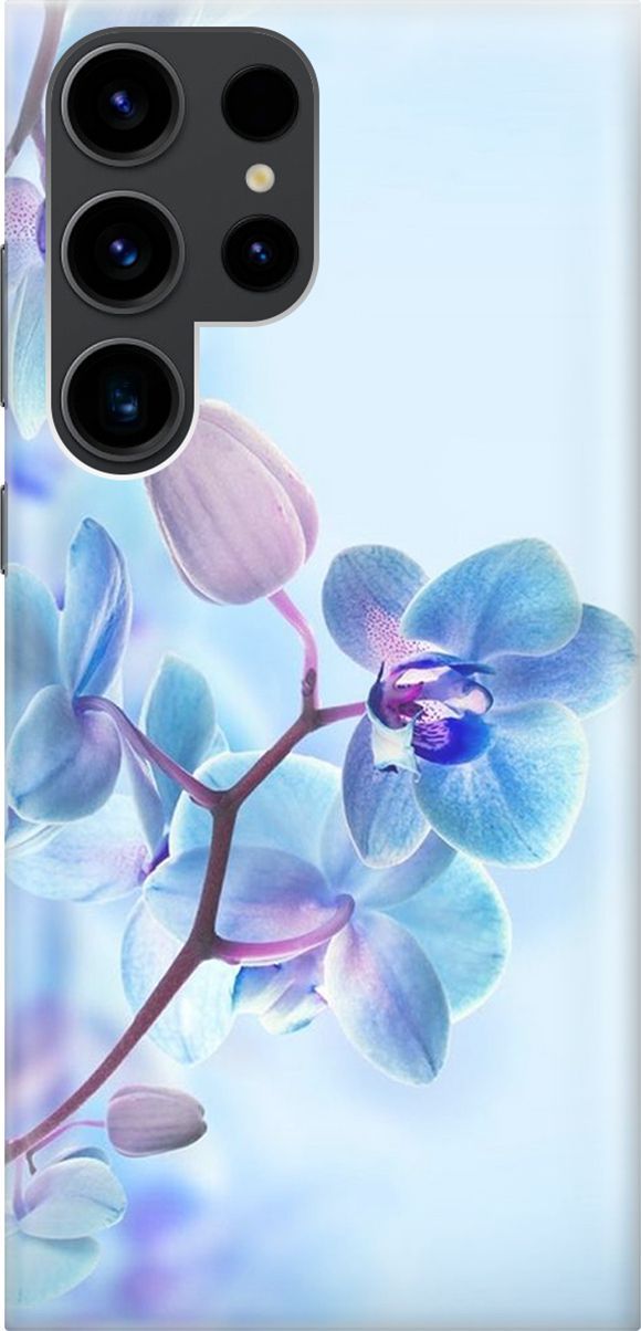 

Чехол на Samsung Galaxy S23 Ultra "Синий цветок на синем", Голубой;синий, 158336