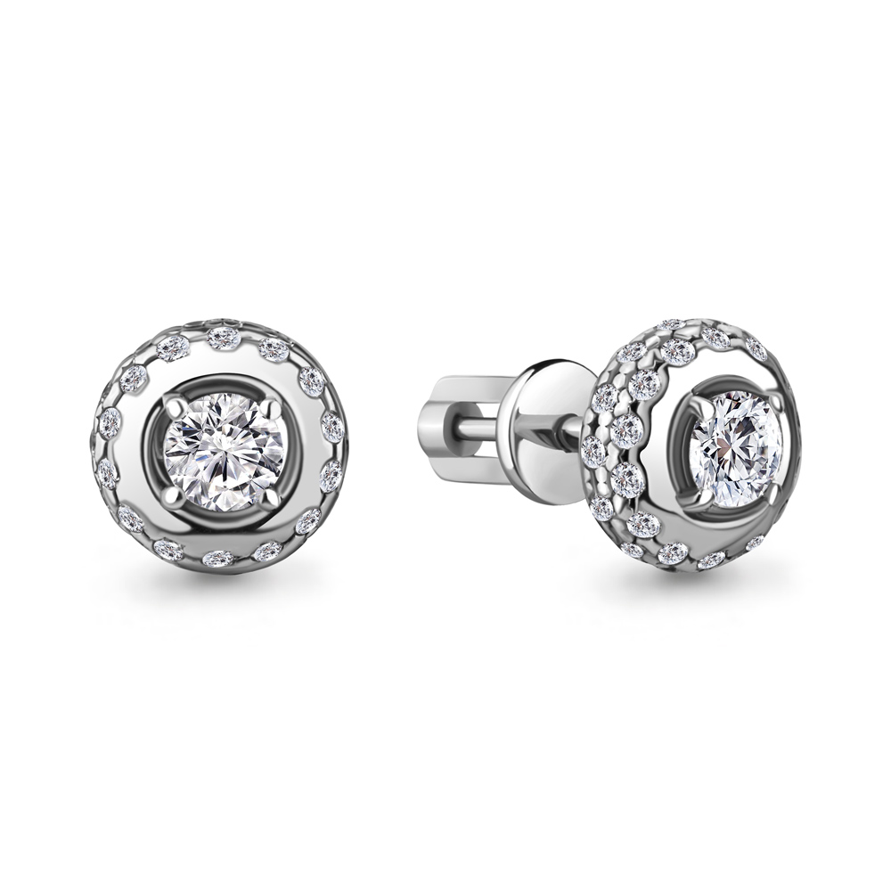 

Серьги из серебра с фианитом Aquamarine Aquamarine 49337А_925_р, 49337А_925_р