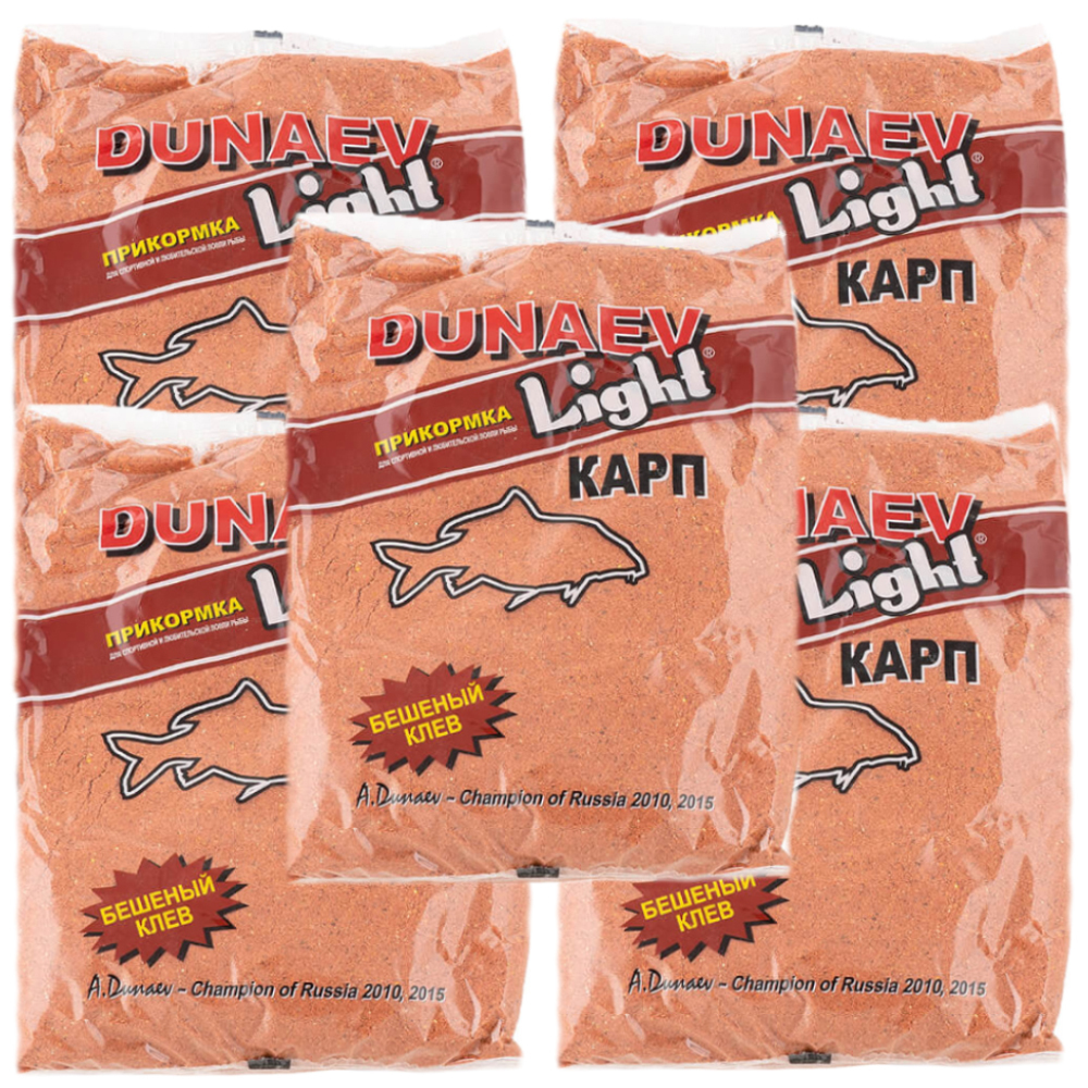 Прикормка рыболовная Dunaev Light Карп 5 упаковок