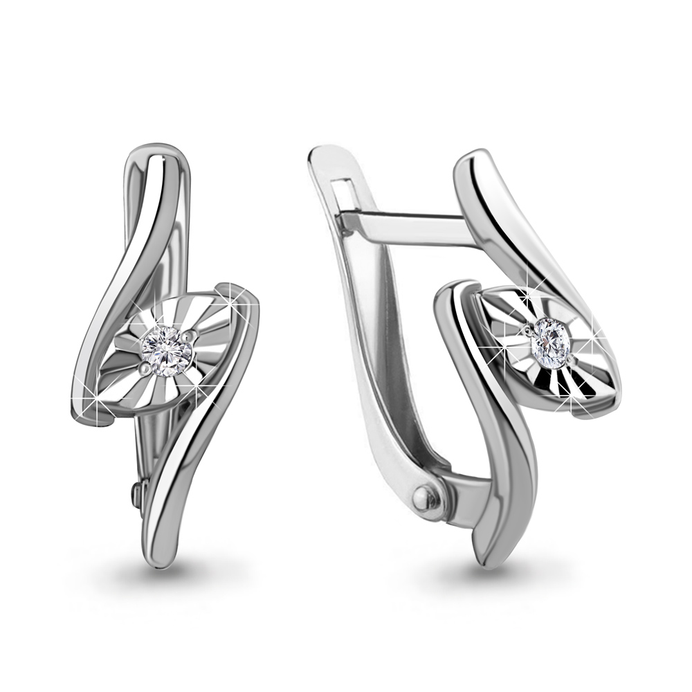 

Серьги из серебра с фианитом Aquamarine Aquamarine 49331_925_р, 49331_925_р