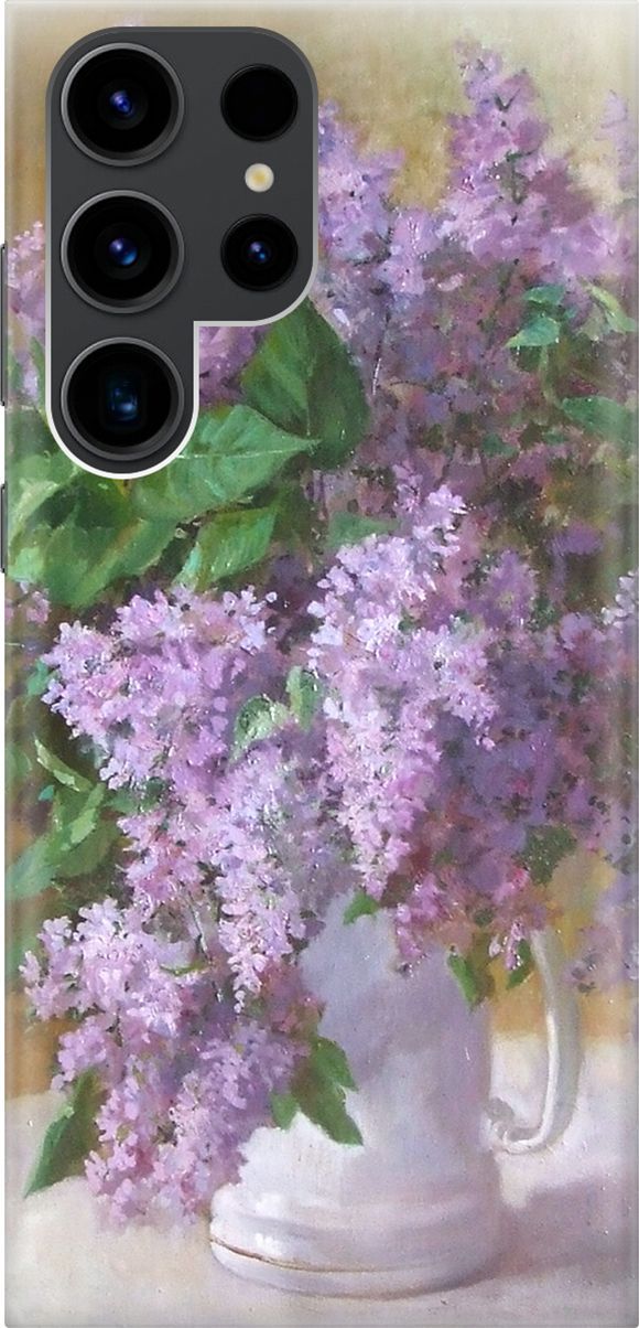 

Чехол на Samsung Galaxy S23 Ultra "Букет сирени", Зеленый;фиолетовый, 158336