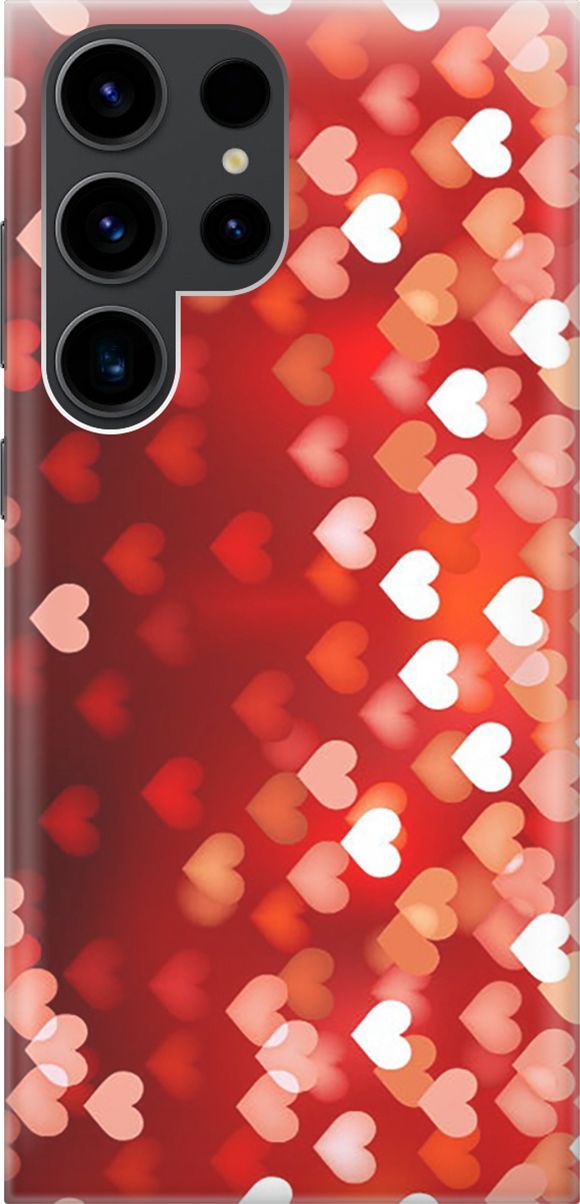 

Чехол на Samsung Galaxy S23 Ultra "Бокэ из красных сердечек", Красный, 158331