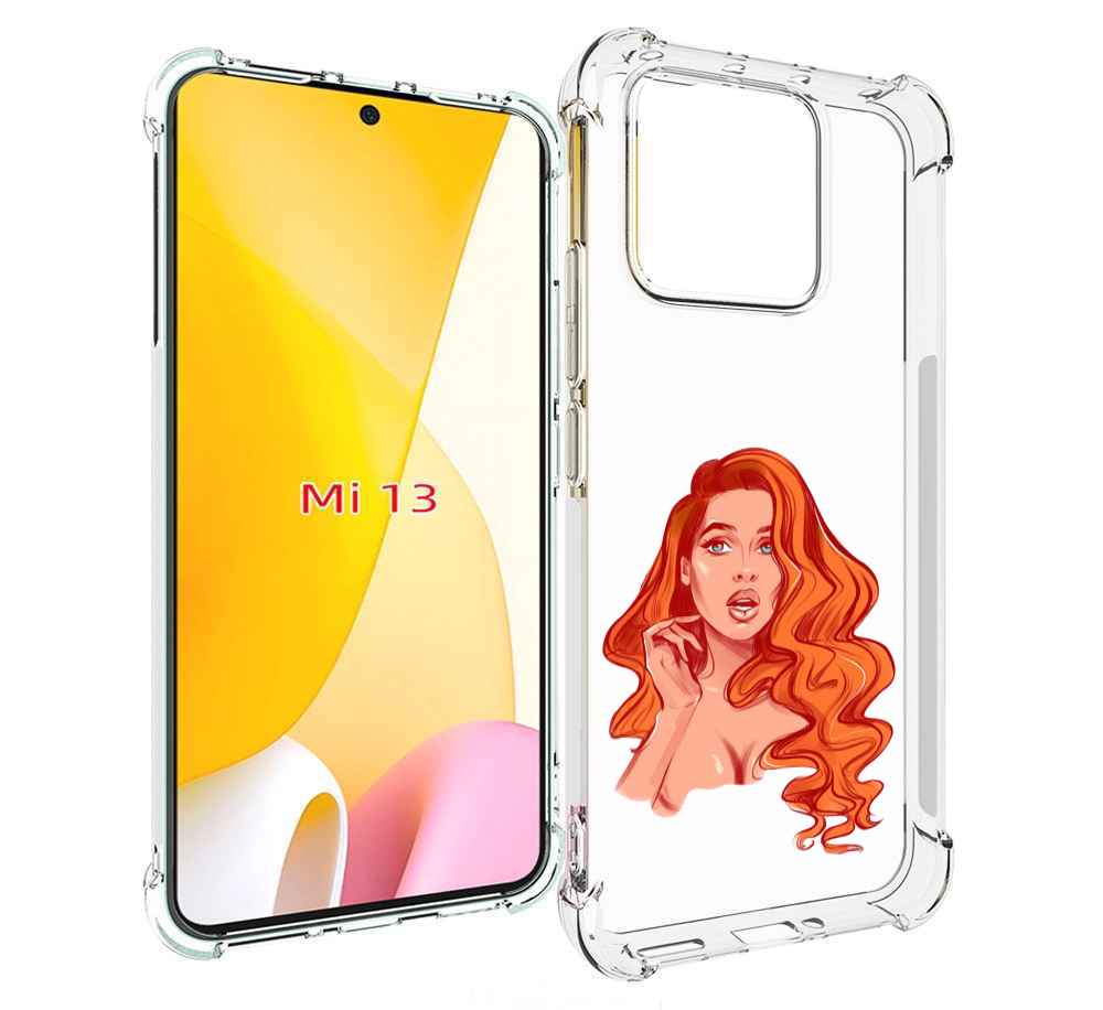 

Чехол MyPads рыжая-девушка-модельной-внешности женский для Xiaomi 13, Прозрачный, Tocco
