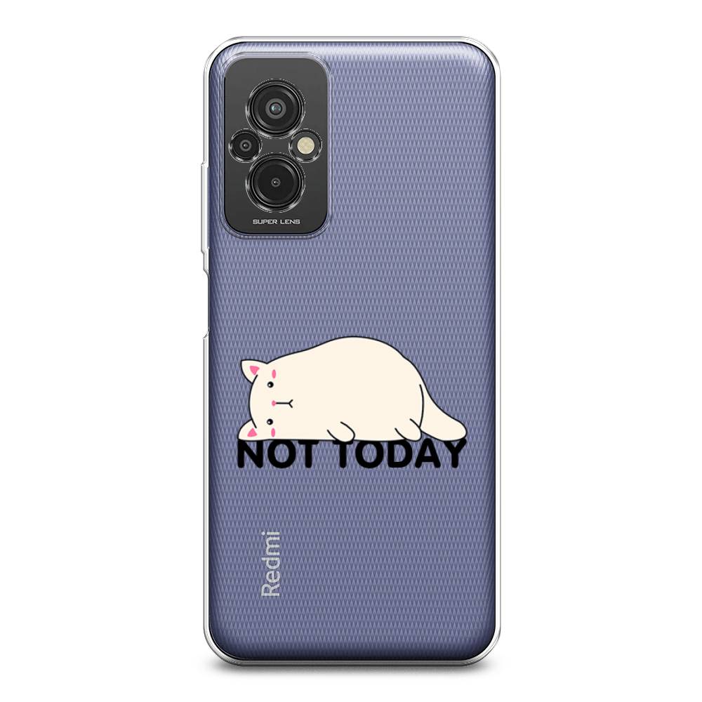 

Чехол на Xiaomi Redmi 11 Prime 4G "Cat not today", Белый;розовый;черный, 316850-1