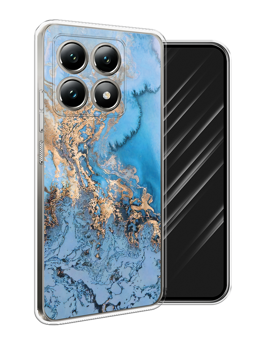 

Чехол Awog на Xiaomi 14T "Морозная лавина синяя", Серебристый, 322850-1