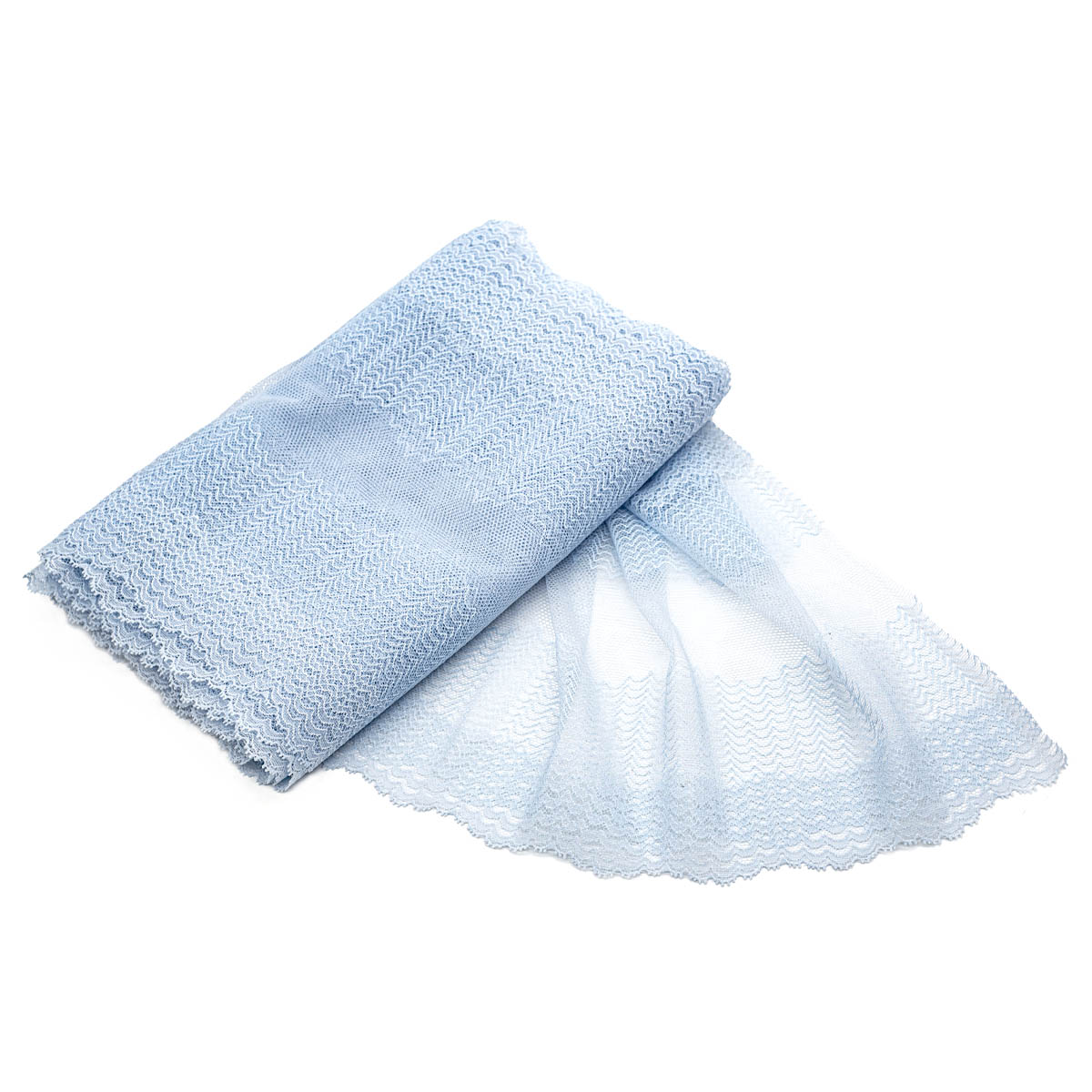 

BLU00661 Эластичное кружево 25,5 см*10 м (бл-голубой), 10 м