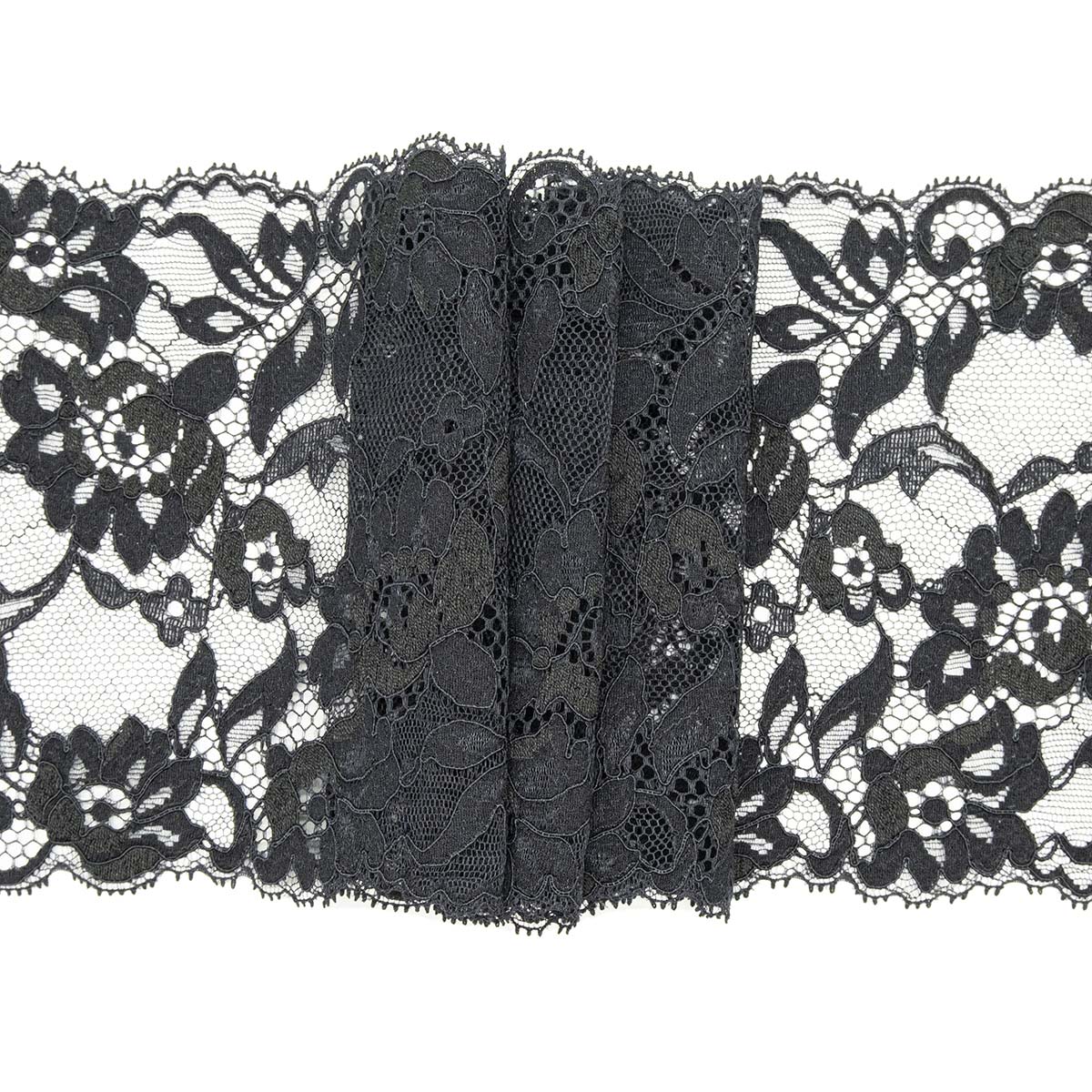 

BL00107 Кружево эластичное 16,5см*10м, черный
