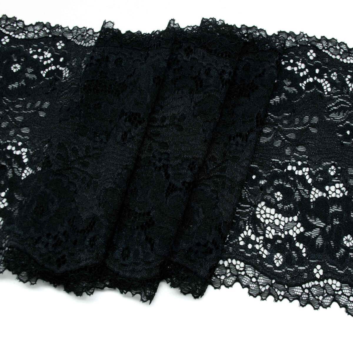 

BL00090 Кружево эластичное 18,5см*10м, черный