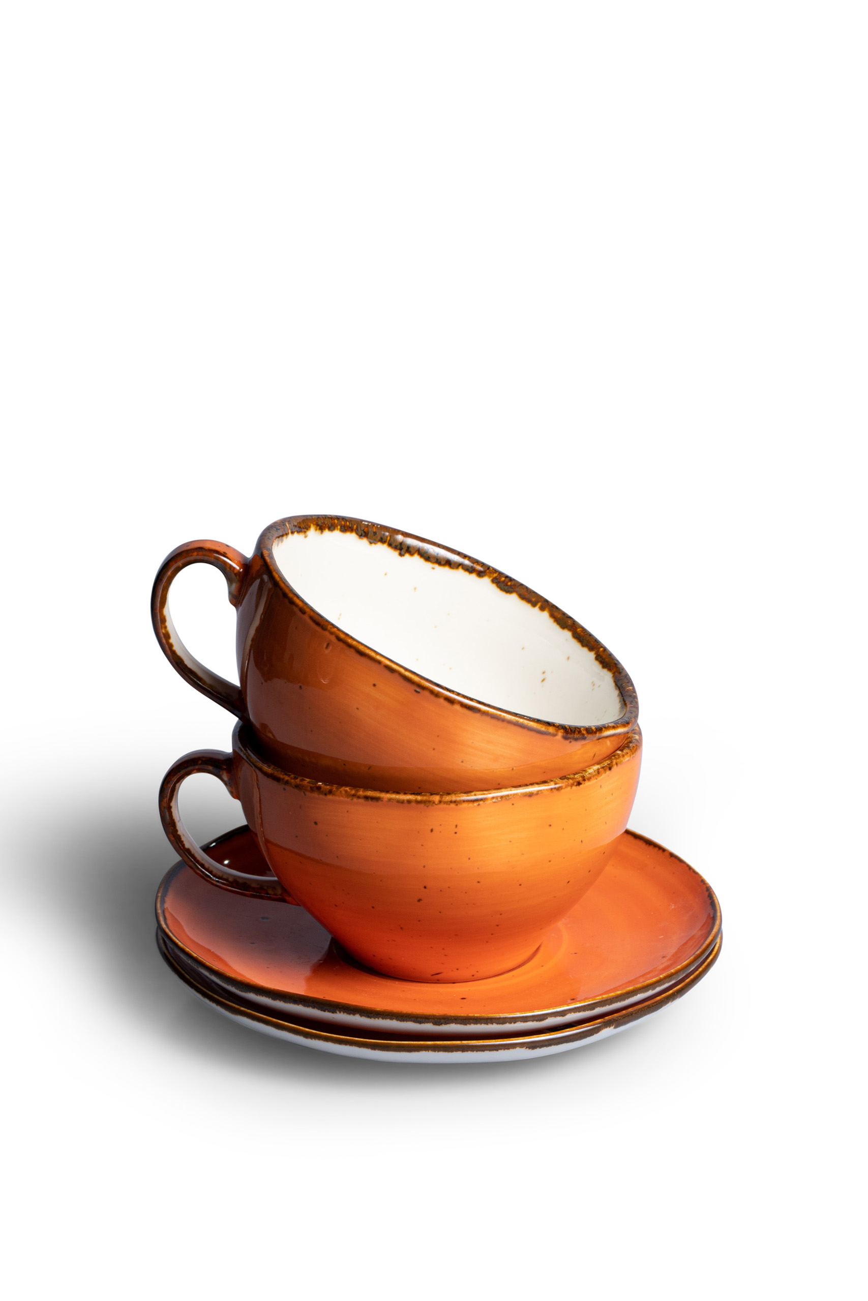 

Набор кружек с блюдцами 375 мл P.L. Proff Cuisine, Оранжевый, Fusion 375