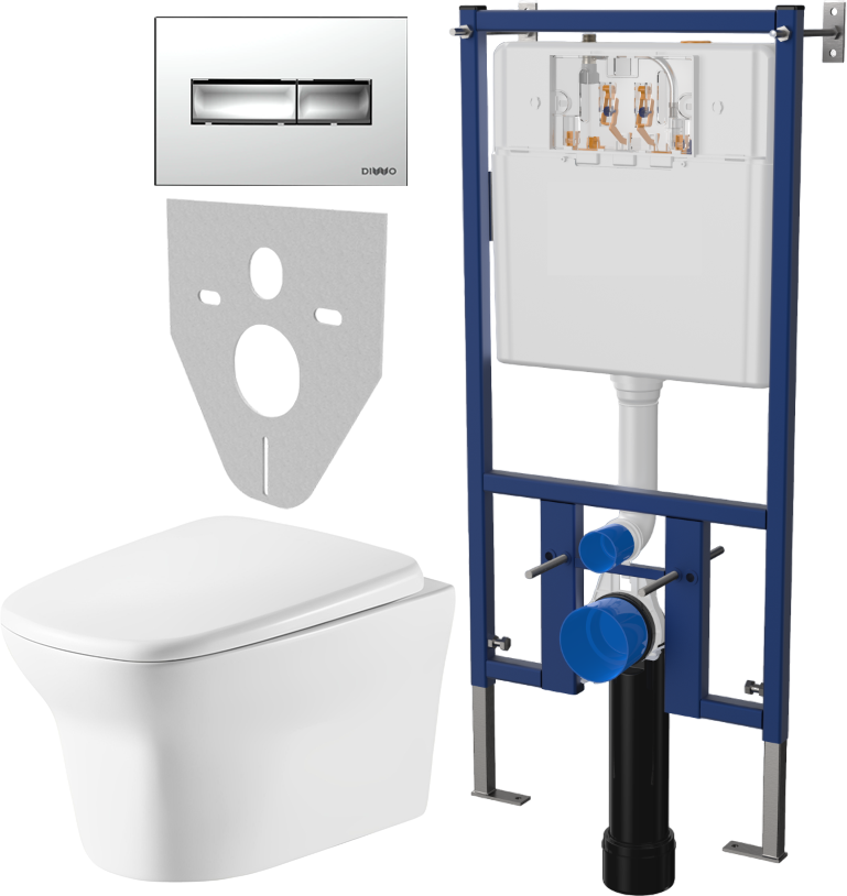 

Комплект Унитаз подвесной Cerutti Spa Ami Aria 8780 безободковый, с микролифтом + Система, Ami Aria 8780 кнопка смыва 7322 хром