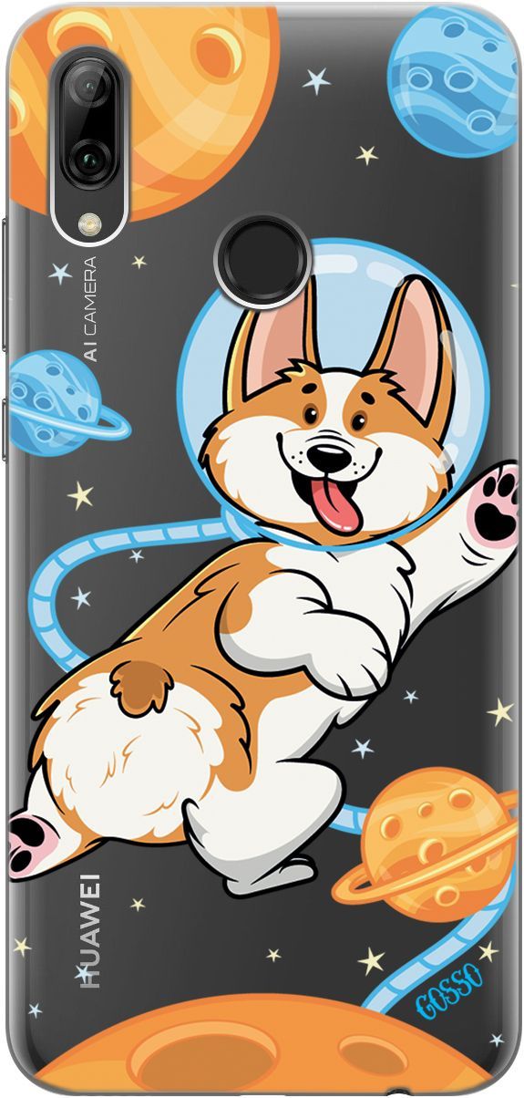 

Чехол на Honor 10 Lite/Huawei P Smart (2019) "CosmoCorgi" прозрачный, Прозрачный;коричневый, 1687