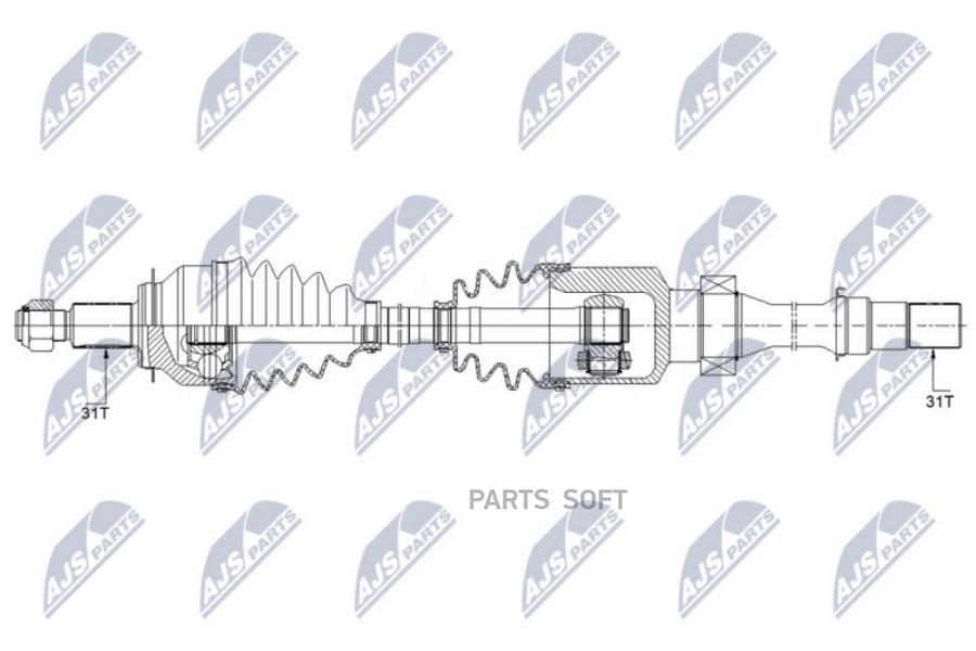 

Nрw-Мz-041_Полуось-, Маzdа 6 2.5 Атм 12-, Сх-5 2.5 2Wd Атм 12- /Прав/ NTY npwmz041