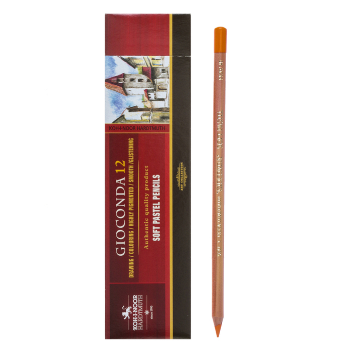 

Пастель сухая в карандаше Koh-I-Noor Gioconda 8820/40 Soft Pastel, оранжевый кадмий 12 шт