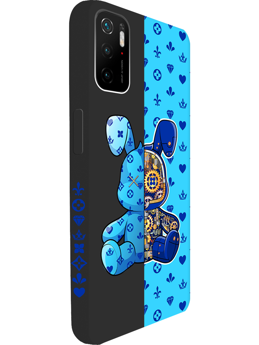 

Силиконовый чехол на Xiaomi Redmi Note 10T / Poco M3 Pro с принтом матовый черный 820852, Голубой;синий;черный, 730837171