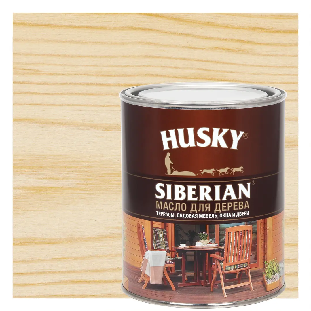 Масло для дерева Husky Siberian прозрачное 0.9 л масло для деревянной посуды и столешниц husky