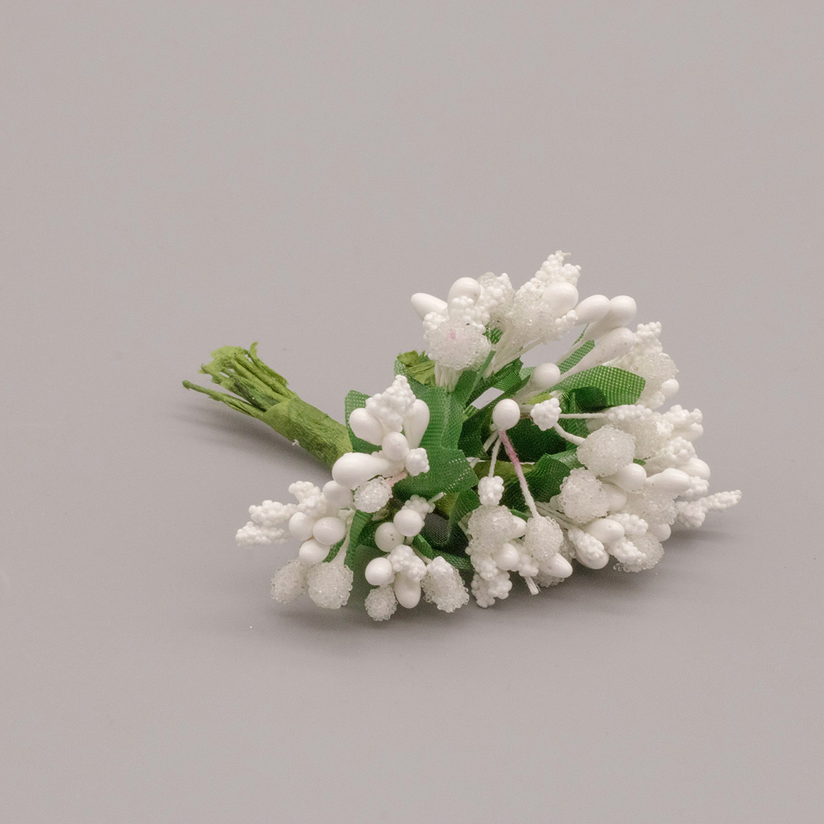 Букетик из искусственных белых цветов, 2 см, 12 шт, AR554