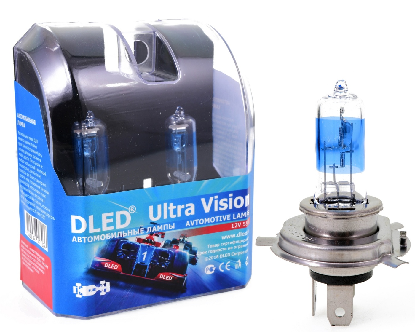 фото Автомобильные лампы h4 4000k dled "ultra vision"