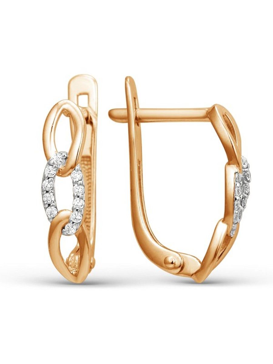

Серьги из золота TEO MAORI 8000902-1102, фианит, 8000902-1102