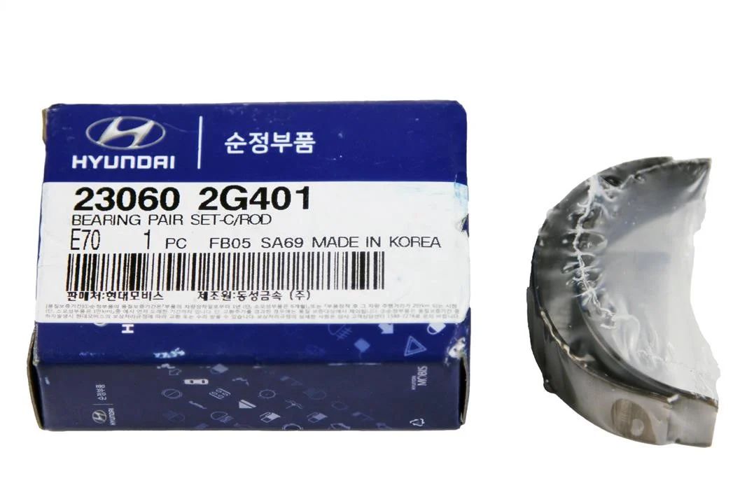 

Вкладыши шатунные Hyundai/Kia 23060-2G401, Hyundai/Kia