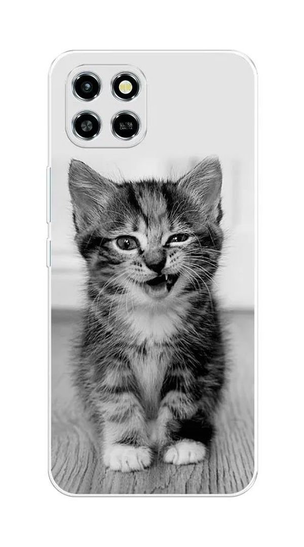 

Чехол Awog на Infinix Smart 6 HD "Подмигивающий котенок", Серый;черный, 3101650-1