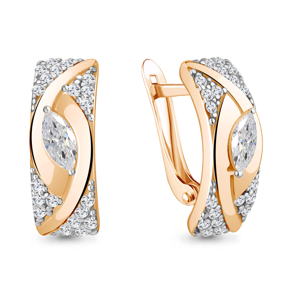 

Серьги из серебра с фианитом Aquamarine Aquamarine 49321А_925_з, 49321А_925_з