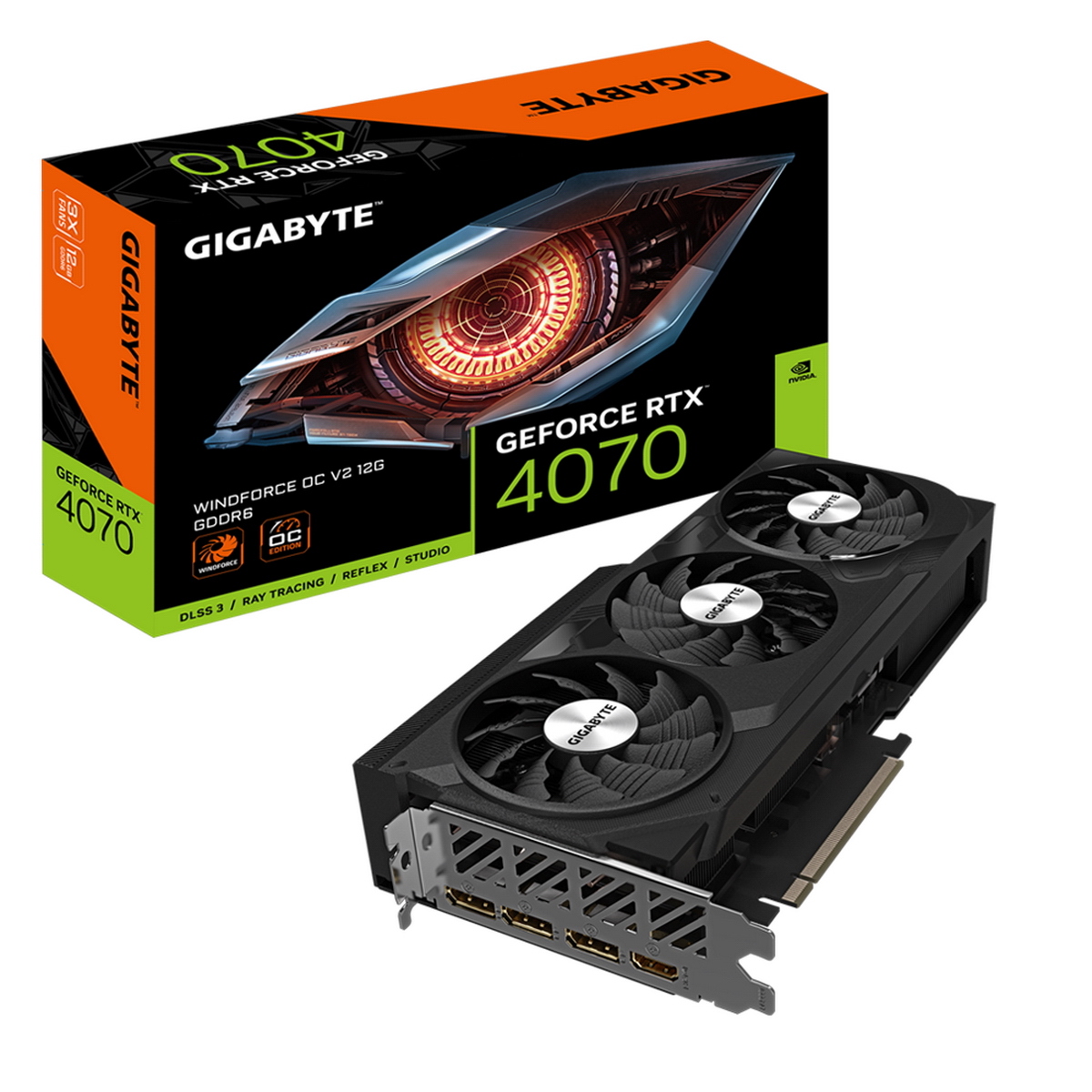 

Видеокарта Gigabyte NVIDIA RTX4070 (GV-N4070WF3OCV2-12GD), RTX4070