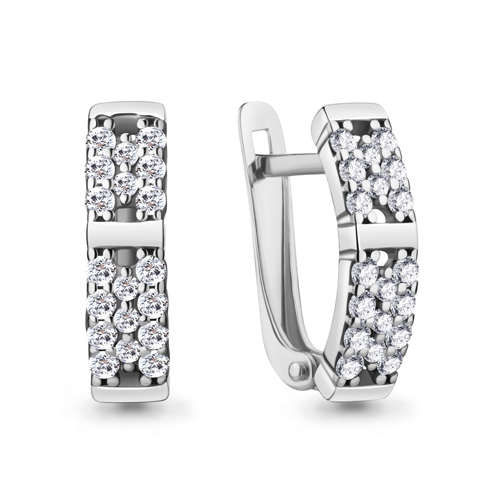 

Серьги из серебра с фианитом Aquamarine Aquamarine 49311А_925_р, 49311А_925_р