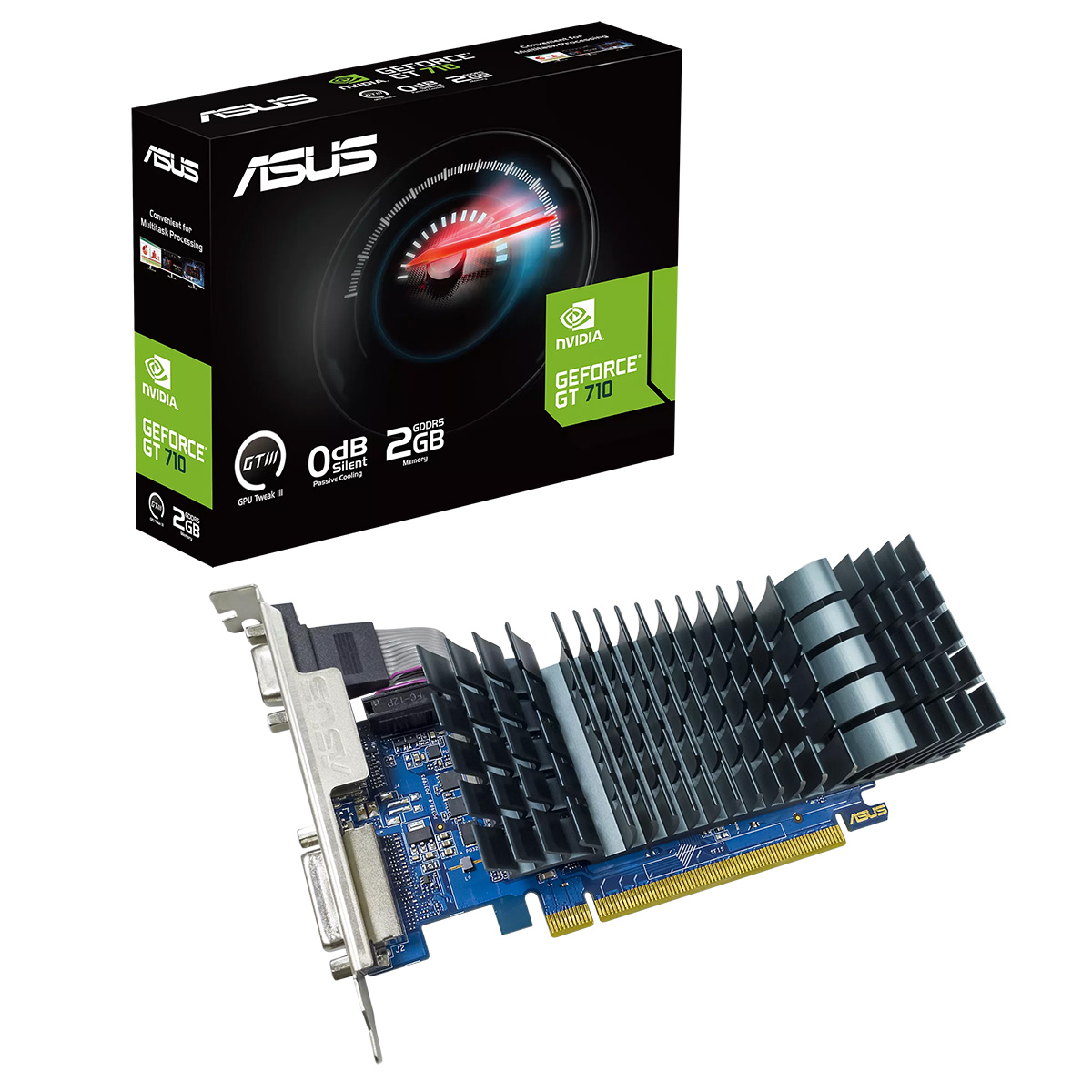 

Видеокарта ASUS NVIDIA GT710-SL-2GD5-BRK-EVO (90YV0ALA-M0NA00), GT710-SL-2GD5-BRK-EVO