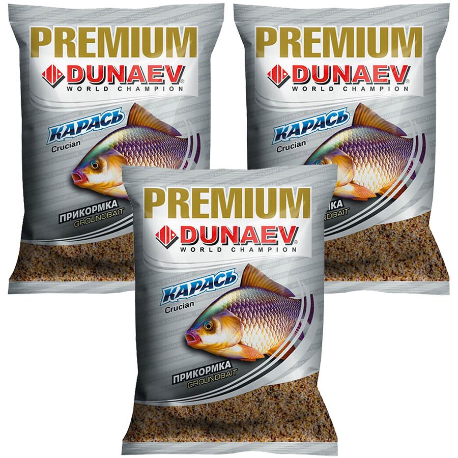 

Прикормка рыболовная Dunaev Premium Карась 3 упаковки, Разноцветный, Premium