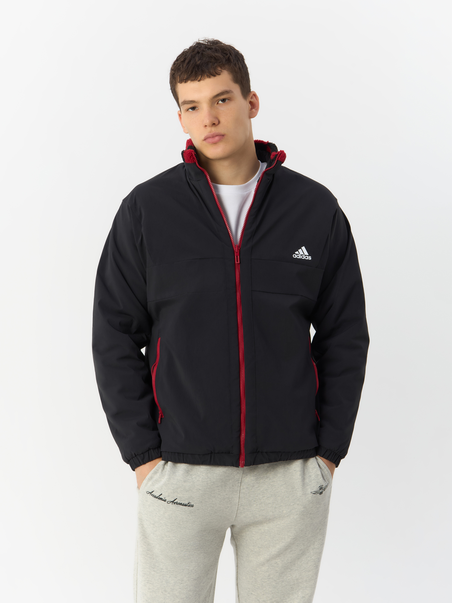 

Куртка мужская Adidas St Aop Boa Jacket Reversible H39241 черная 50 RU, Черный, St Aop Boa Jacket Reversible