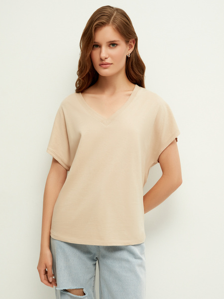 

Футболка женская ZARINA 2265507411 бежевая XS, 2265507411