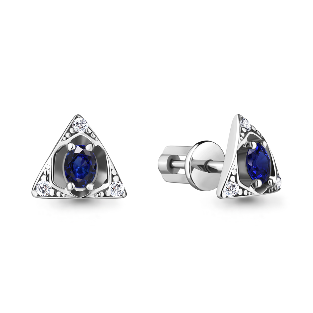 

Серьги из серебра с фианитом Aquamarine Aquamarine 49296АБ_925_р, 49296АБ_925_р