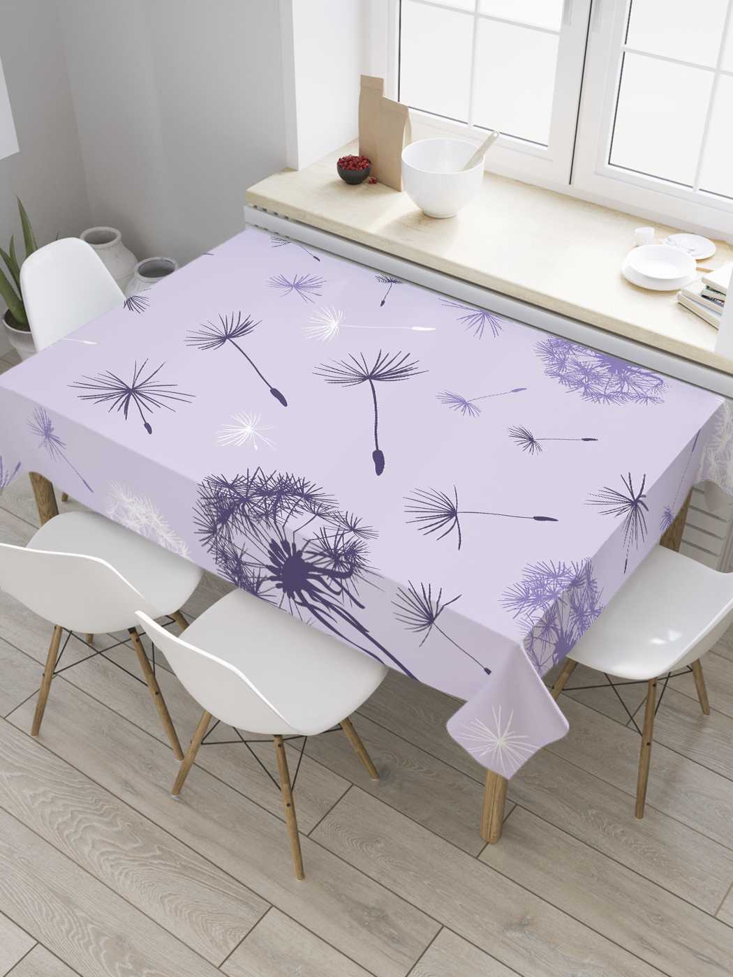 

Скатерть прямоугольная JoyArty "Полет одуванчика" из оксфорда, 120x145 см, Фиолетовый, Полет одуванчика