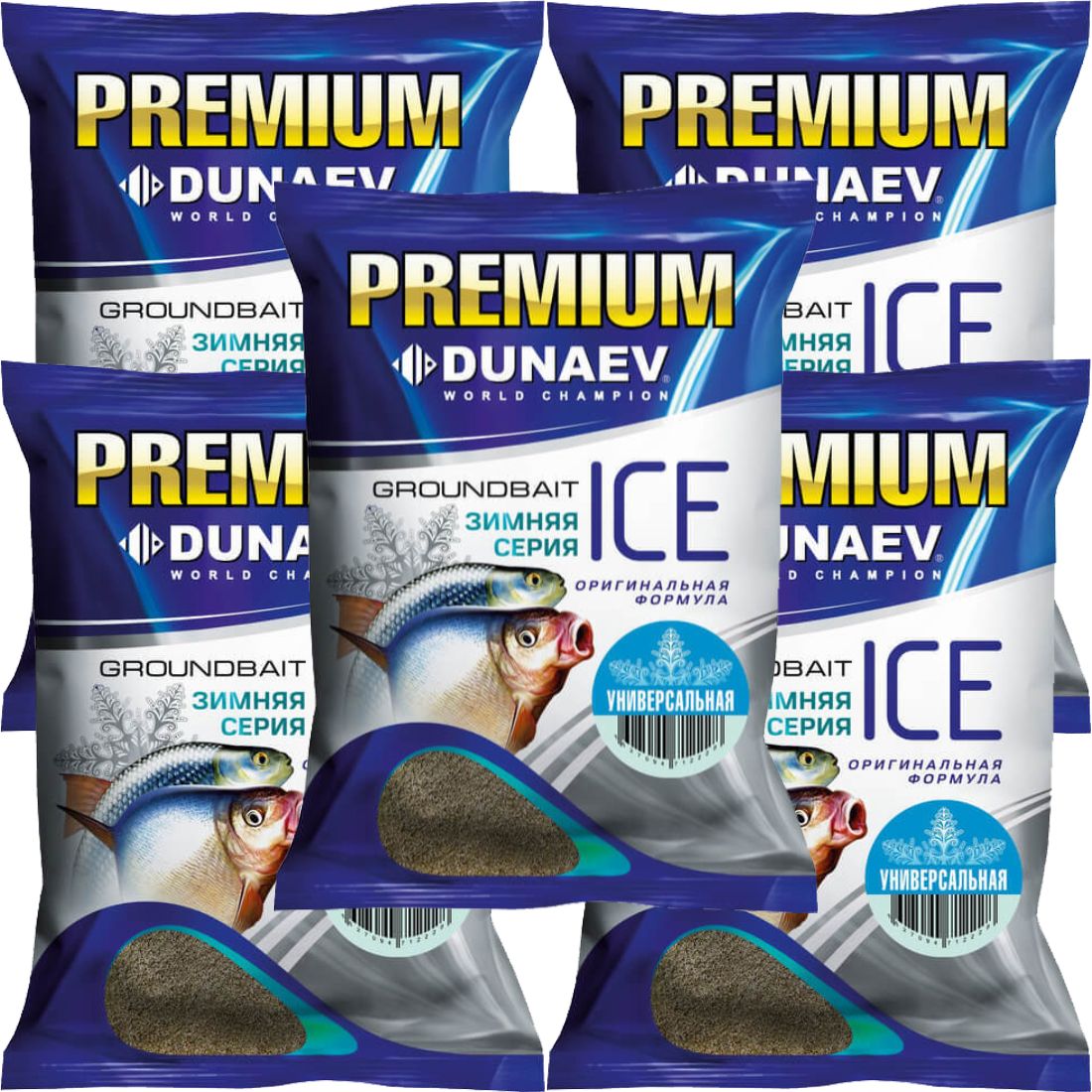 Прикормка рыболовная Dunaev Ice Premium Универсальная 5 упаковок