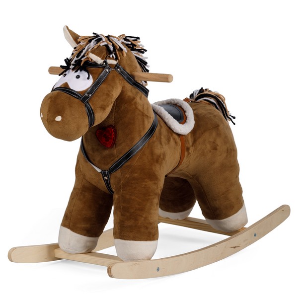 фото Качалка мягкая тутси конь свэн коричневый, 10 фраз, музыка