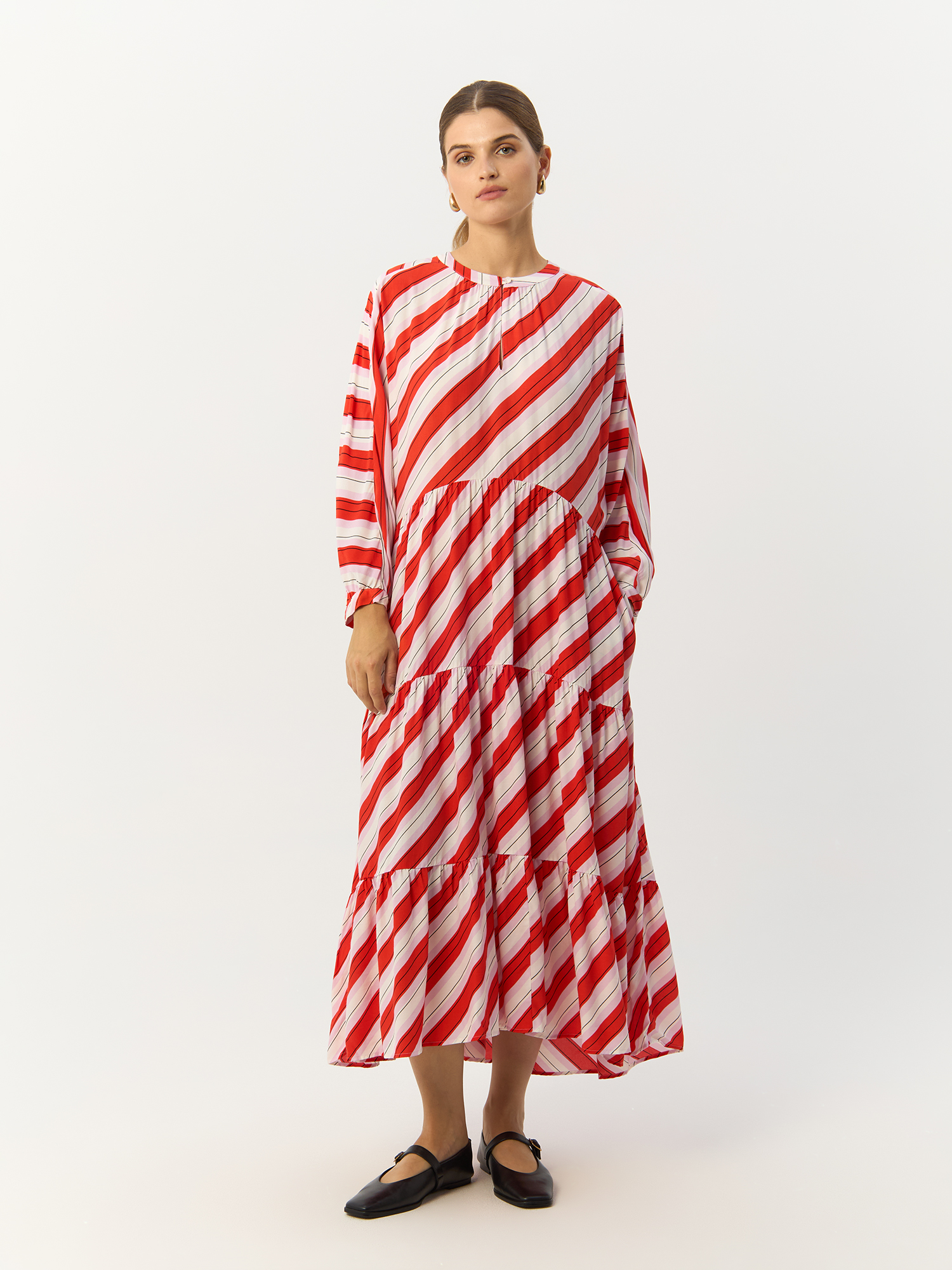 

Платье женское Gerry Weber 180016-31412 красное/белое 34 EU, Разноцветный, 180016-31412