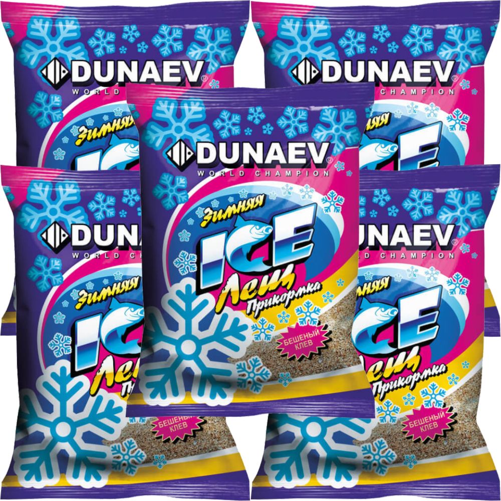 Прикормка рыболовная Dunaev Ice Классика Лещ 5 упаковок