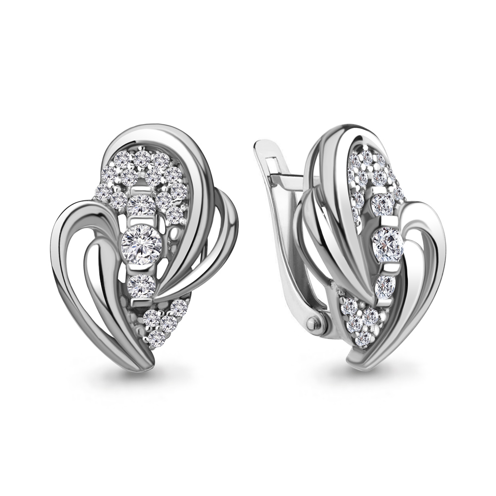 

Серьги из серебра с фианитом Aquamarine Aquamarine 49257А_925_р, 49257А_925_р