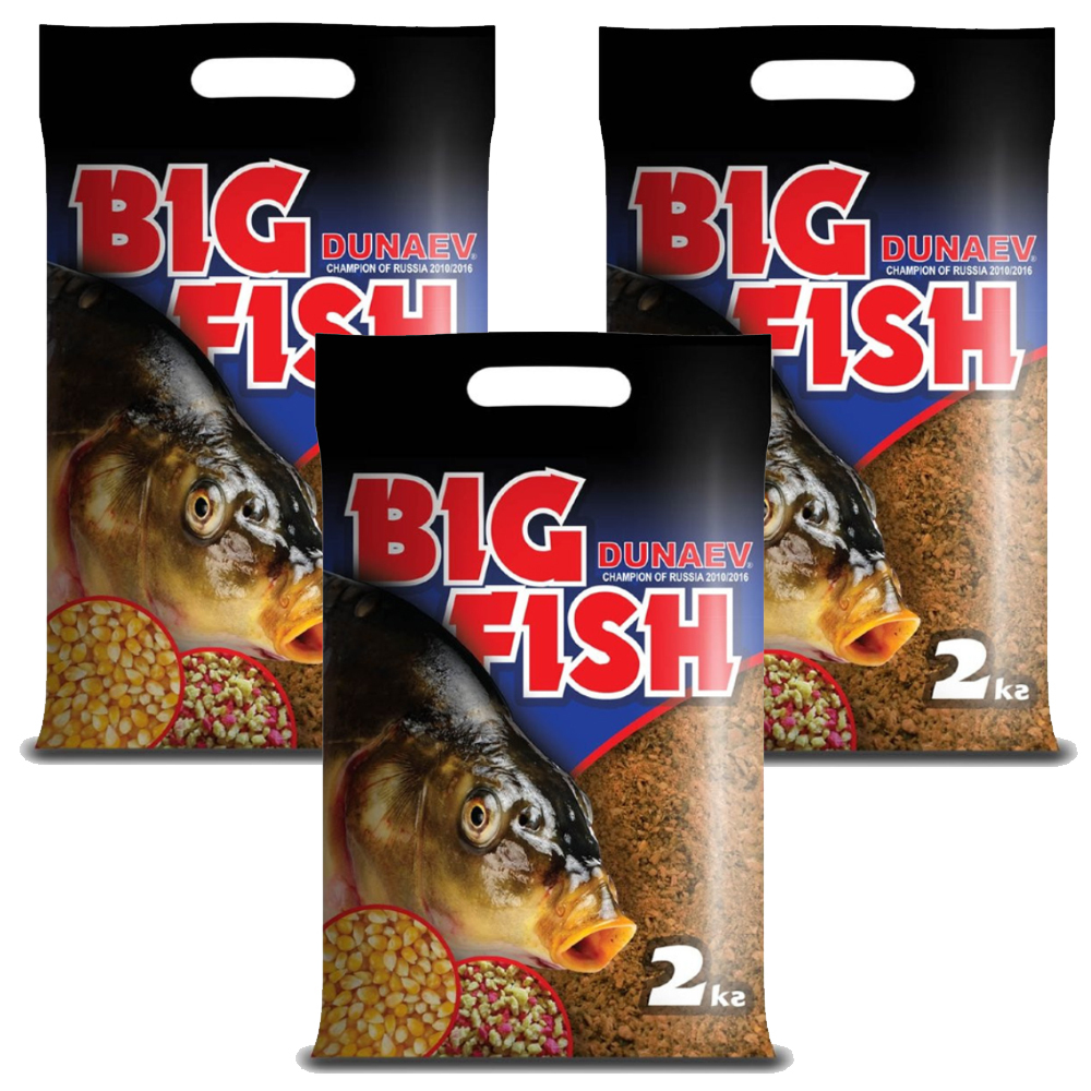 

Прикормка рыболовная Dunaev Bigfish 3 упаковки, Разноцветный, Bigfish